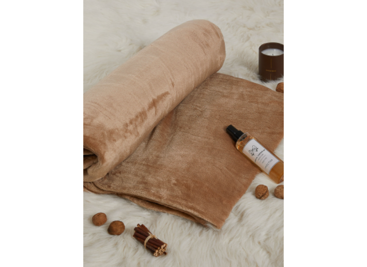 Κουβέρτα Fleece Διπλή 200x230 Μπεζ, Hatzitex Κουβέρτα Fleece Διπλή 200x230 Μπεζ, Hatzitex
