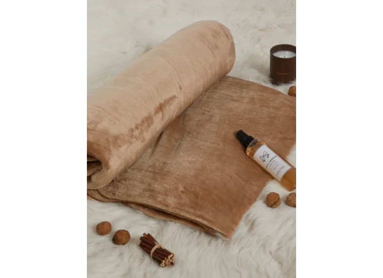 Κουβέρτα Fleece Διπλή 200x230 Μπεζ, Hatzitex Κουβέρτα Fleece Διπλή 200x230 Μπεζ, Hatzitex