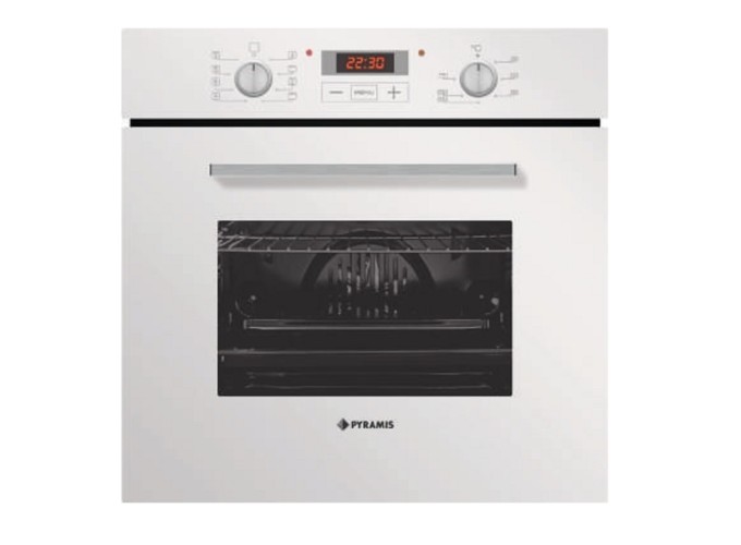 Φούρνος άνω Πάγκου Εντοιχιζόμενος 60ΑΠ 3070 Λευκός, 66 λιτ., 59.5x59.5x57 εκ., 034013501, Pyramis 