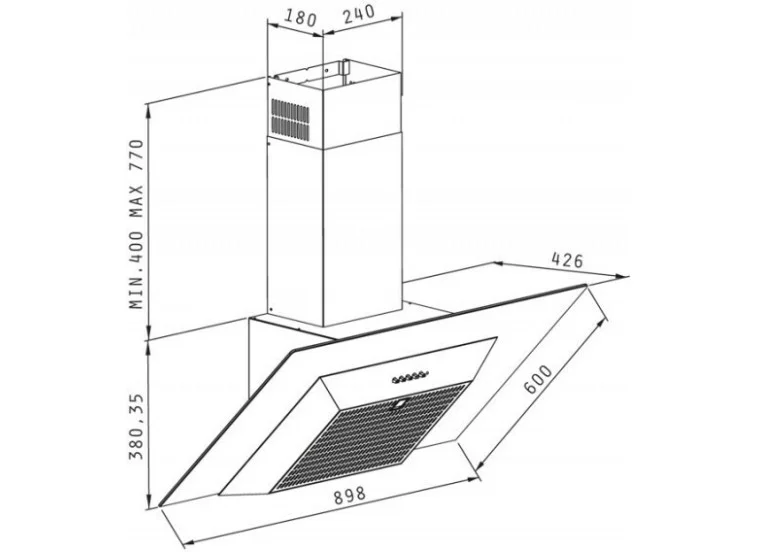Απορροφητήρας Pyramis Affiuso Premium Καμινάδα 90cm Inox 065021901 Απορροφητήρας Pyramis Affiuso Premium Καμινάδα 90cm Inox 065021901
