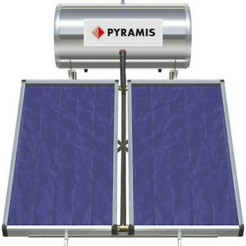 Ηλιακός θερμοσίφωνας 160lt/3m² Glass Τριπλής Ενέργειας, Pyramis 