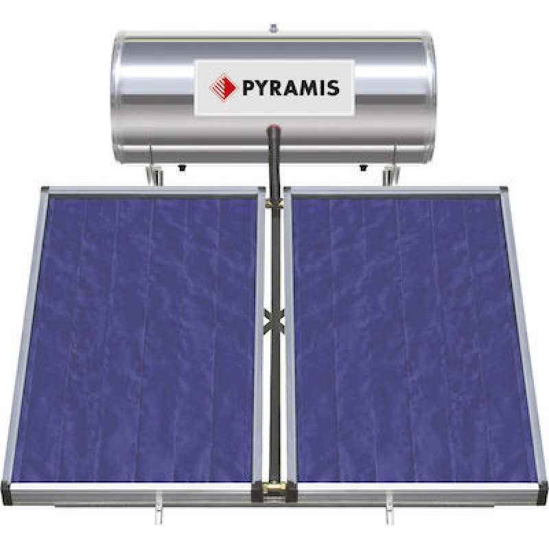 Ηλιακός θερμοσίφωνας 200lt/4m² Glass Τριπλής Ενέργειας, Pyramis 