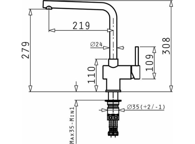Ψηλή Μπαταρία Κουζίνας Πάγκου, Mandolin Inox Ασημί, Pyramis 