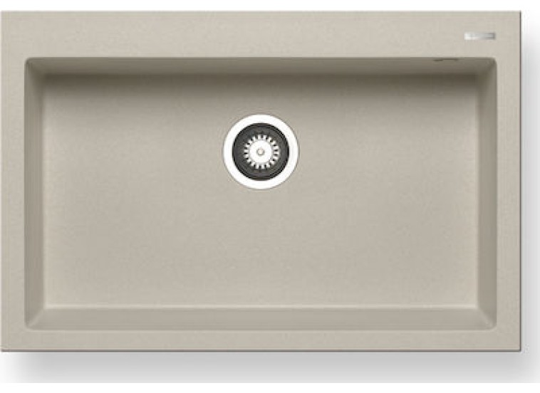 Ένθετος Νεροχύτης, Istros 1B Beige, 76x50cm, Pyramis Ένθετος Νεροχύτης, Istros 1B Beige, 76x50cm, Pyramis