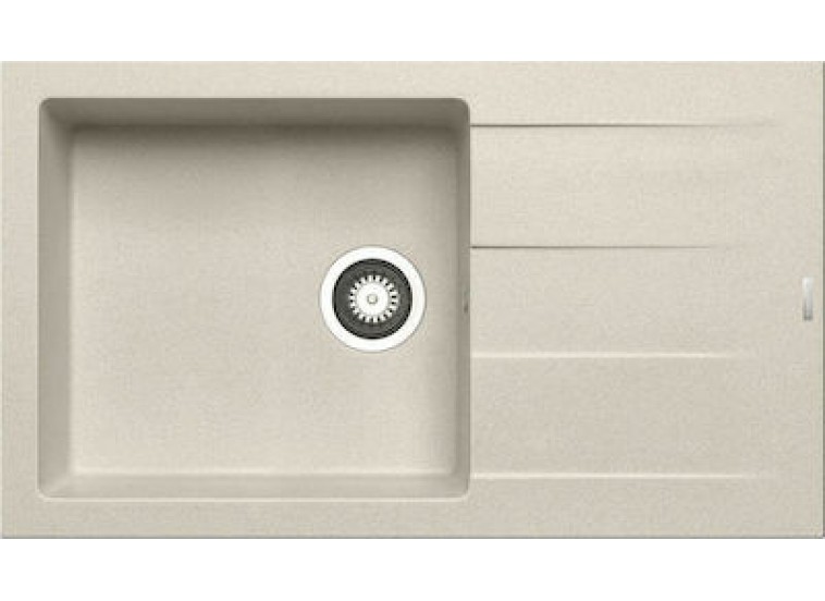 Ένθετος Νεροχύτης, Athlos 1B 1D Plus Beige, 86x50cm, Pyramis 