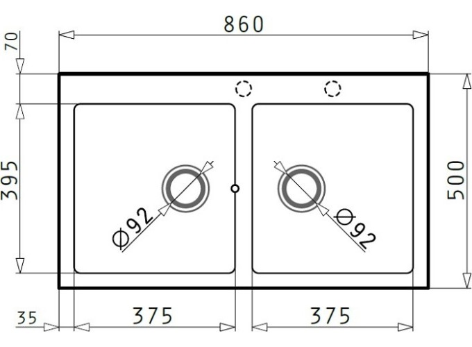 ΝΕΡΟΧΥΤΗΣ PYRAGRANITE ATHLOS 86X50 2B SNOW