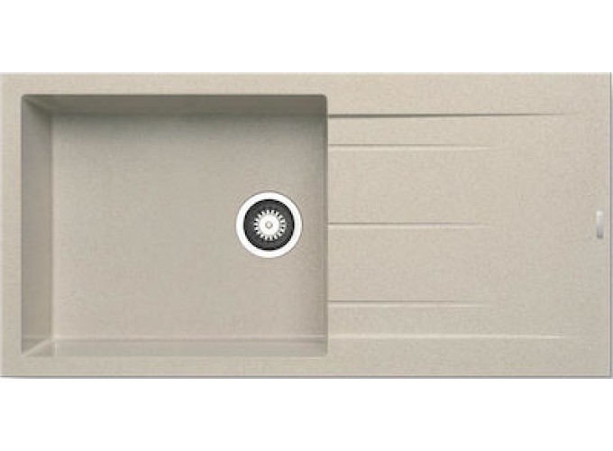 ΝΕΡΟΧΥΤΗΣ PYRAGRANITE ALAZIA 96x50 1 3/4B DARK BEIGE