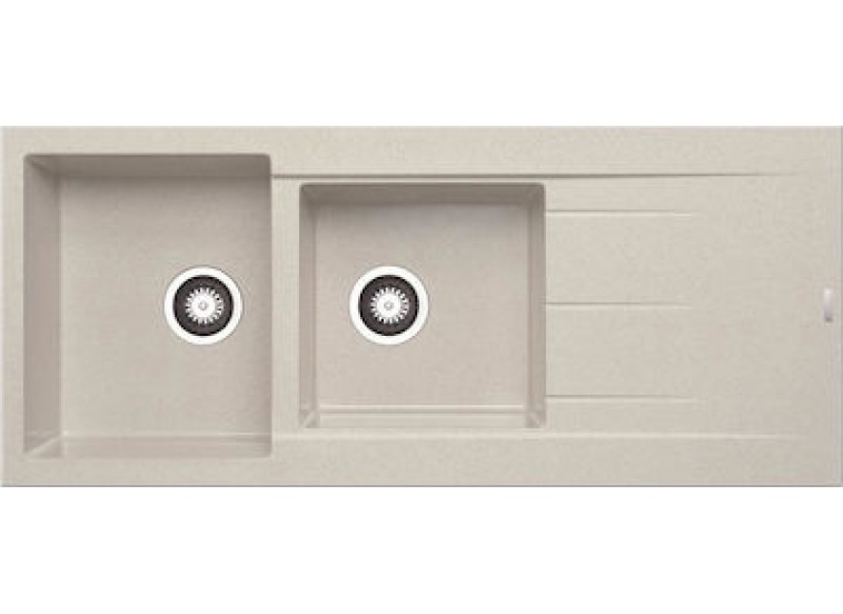 Ένθετος Νεροχύτης, Alazia 1 3/4B 1D Beige, 116x50cm, Pyramis Ένθετος Νεροχύτης, Alazia 1 3/4B 1D Beige, 116x50cm, Pyramis