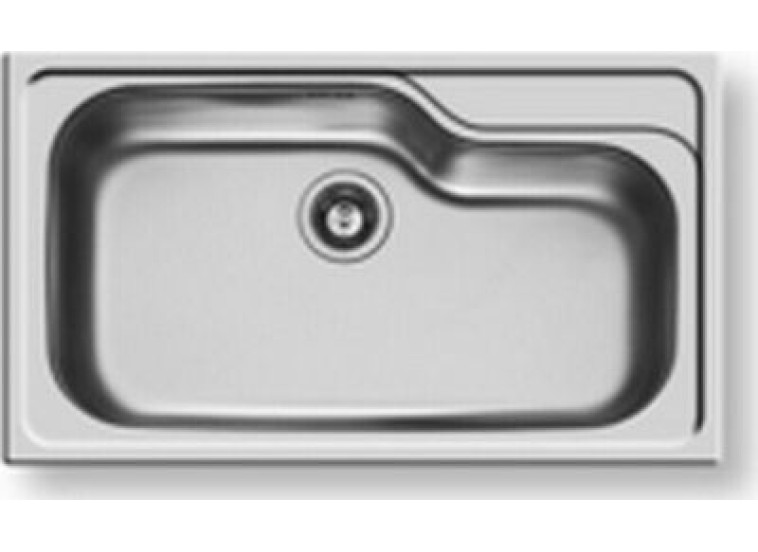 Ένθετος Νεροχύτης, Titan 1Β Inox Σατινέ, 86x50cm, Pyramis Ένθετος Νεροχύτης, Titan 1Β Inox Σατινέ, 86x50cm, Pyramis