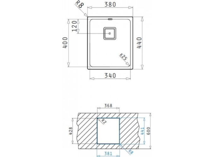 ΓΟΥΡΝΑ LUME  34Χ40Χ20 R25 (20) SQ123 RCOF FM C,V