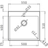 Ισόπεδος Νεροχύτης, Istros 1B Inox Brushed, 55x51cm, Pyramis Ισόπεδος Νεροχύτης, Istros 1B Inox Brushed, 55x51cm, Pyramis