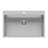 Ισόπεδος Νεροχύτης, Istros 1B Inox Brushed, 75.5x51cm, Pyramis Ισόπεδος Νεροχύτης, Istros 1B Inox Brushed, 75.5x51cm, Pyramis