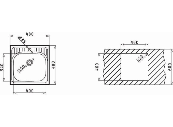 ΝΕΡΟΧΥΤΗΣ ET 34 48X48 N D18 1TH O60 GOF