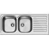 Ένθετος Νεροχύτης, Amaltia 2B 1D Inox Σαγρέ, 116x50cm, Pyramis Ένθετος Νεροχύτης, Amaltia 2B 1D Inox Σαγρέ, 116x50cm, Pyramis
