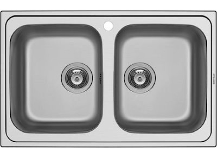 Ένθετος Νεροχύτης, Athena Extra 2B Inox Σατινέ, 79x50cm, Pyramis Ένθετος Νεροχύτης, Athena Extra 2B Inox Σατινέ, 79x50cm, Pyramis