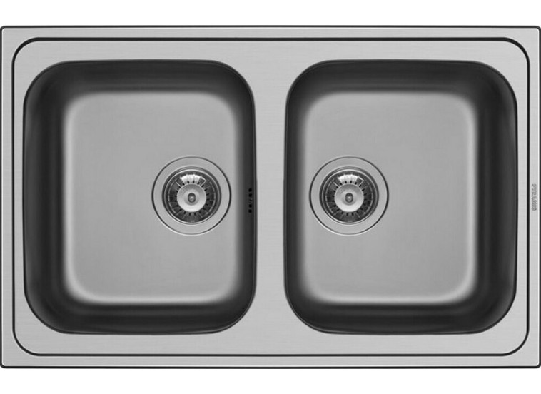 Ένθετος Νεροχύτης, Athena Extra 2B Inox Σαγρέ, 79x50cm, Pyramis Ένθετος Νεροχύτης, Athena Extra 2B Inox Σαγρέ, 79x50cm, Pyramis