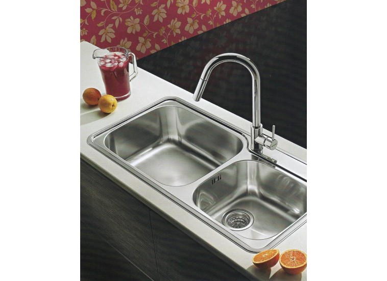 Ένθετος Νεροχύτης, Space Mid 2B Inox Σατινέ, 86x48cm, Pyramis Ένθετος Νεροχύτης, Space Mid 2B Inox Σατινέ, 86x48cm, Pyramis