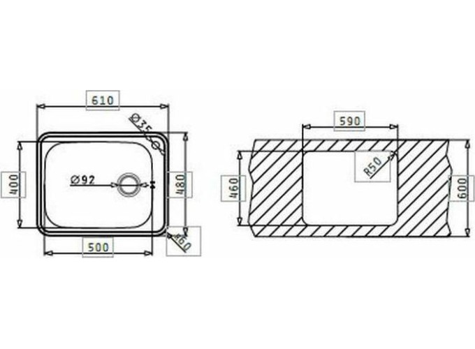 ΝΕΡΟΧΥΤΗΣ SPACE PLUS 61X48 1B LN 1TH O92 GOF
