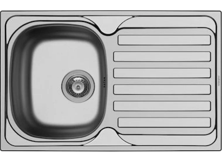 Ένθετος Νεροχύτης Derby 1B 1D, 79x50cm Inox Σατινέ, Maidtec Ένθετος Νεροχύτης Derby 1B 1D, 79x50cm Inox Σατινέ, Maidtec