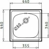 Ένθετος Νεροχύτης Inset 1B, 44x44cm Inox Σατινέ, Maidtec Ένθετος Νεροχύτης Inset 1B, 44x44cm Inox Σατινέ, Maidtec
