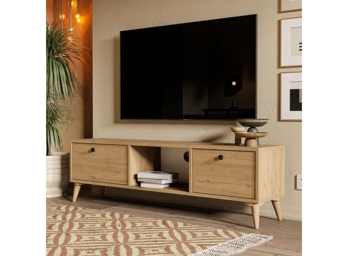 Έπιπλο Τηλεόρασης 1216 SERENAT μπεζ Μ 138xΠ29.5xΥ42.6εκ., All4home