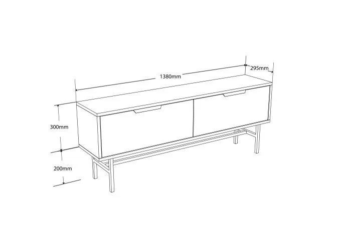 Έπιπλο Τηλεόρασης 4032 Nero, Μ138xΠ29.5xΥ50εκ., All4home