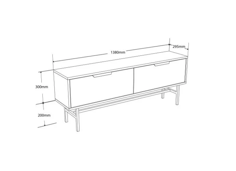 Έπιπλο Τηλεόρασης 4032 Nero, Μ138xΠ29.5xΥ50εκ., All4home
