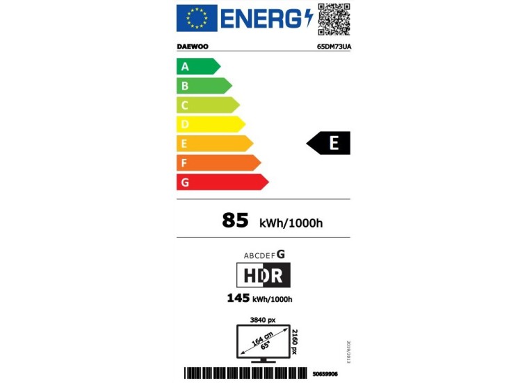 Smart Τηλεόραση 65" 4K UHD LED 65DM73UA HDR , Daewoo Smart Τηλεόραση 65" 4K UHD LED 65DM73UA HDR , Daewoo
