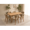 Σετ Τραπεζαρίας 7 τεμαχίων , Walnut , All4home