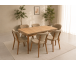 Σετ Τραπεζαρίας 7 τεμαχίων , Walnut , 132-170/80/73εκ., All4home