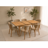 Σετ Τραπεζαρίας 7 τεμαχίων , Walnut , All4home