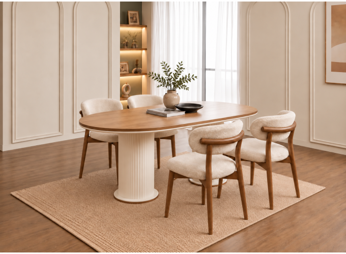 Σετ Τραπεζαρίας με 4 καρέκλες, Elio ,180x90x75 εκ. All4home