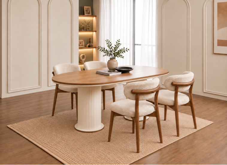 Σετ Τραπεζαρίας με 4 καρέκλες, Elio ,180x90x75 εκ. All4home