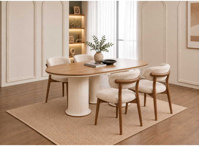 Σετ Τραπεζαρίας με 4 καρέκλες, Elio ,180x90x75 εκ. All4home