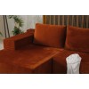 Καναπές Κρεβάτι Γωνία ,Comfort Πορτοκαλί, 265x162x64 εκ. , All4home