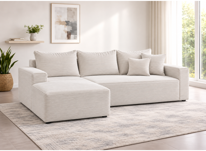 Καναπές Κρεβάτι Γωνία ,Comfort, 265x162x64 εκ. , All4home