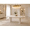 Σετ τραπεζαρίας 7 Τεμαχίων , Ivonne White, Ύψος 76 εκ. Πλάτος 180 εκ. Βάθος 90 εκ. All4home