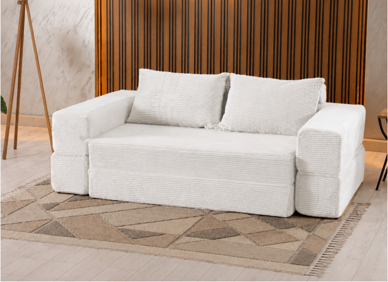 Τριθέσιος καναπές, Ohri Cream, 210 x 56 x 117εκ., All4home