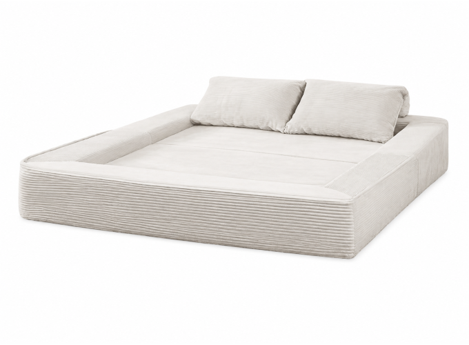 Τριθέσιος καναπές, Ohri Cream, 210 x 56 x 117εκ., All4home