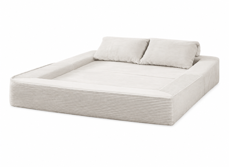 Τριθέσιος καναπές, Ohri Cream, 210 x 56 x 117εκ., All4home