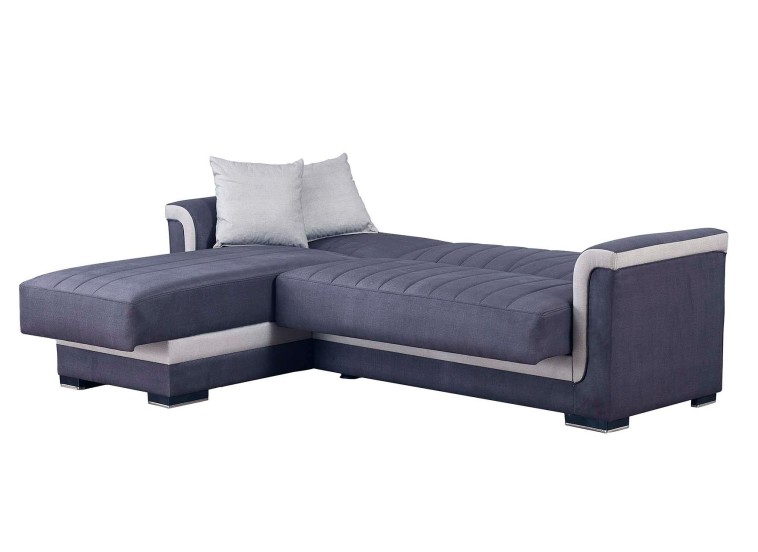 Γωνιακός καναπές-κρεβάτι, Newton, Π 245 × Υ 89 × Β 150/86 εκ., All4home