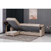 Γωνιακός καναπές-κρεβάτι, Larissa, Π 225 × Υ 89 × Β 150/87 εκ., All4home