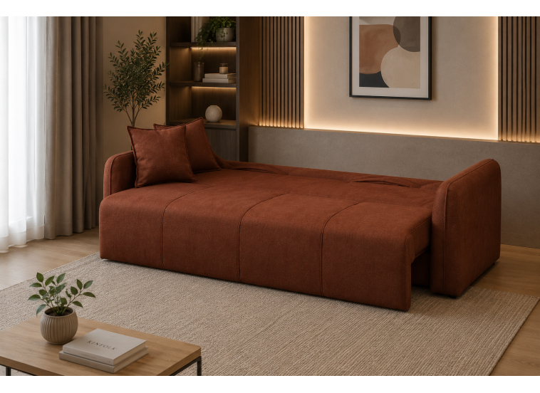 Τριθέσιος Καναπές-κρεβάτι , Zurich, Π 215×Υ 85×Β 85 εκ. , All4home