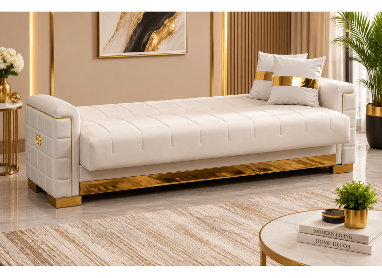 Τριθέσιος Καναπές-κρεβάτι Gucci, 216/86/85 εκ., All4home