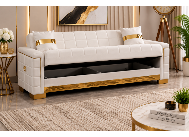 Τριθέσιος Καναπές-κρεβάτι Gucci, 216/86/85 εκ., All4home