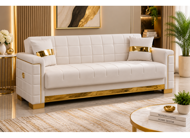Τριθέσιος Καναπές-κρεβάτι Gucci, 216/86/85 εκ., All4home