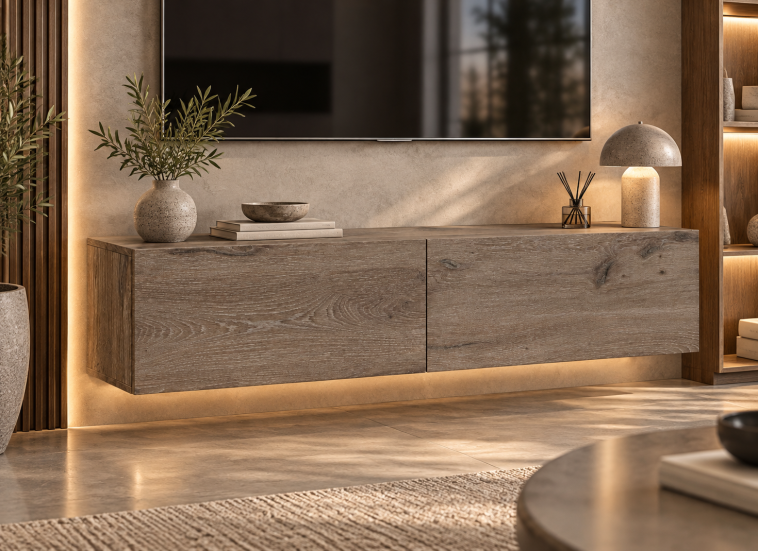 Έπιπλο Τηλεόρασης, Aurelio 251 Καρυδί, Μ140xΠ30xΥ30εκ., All4home