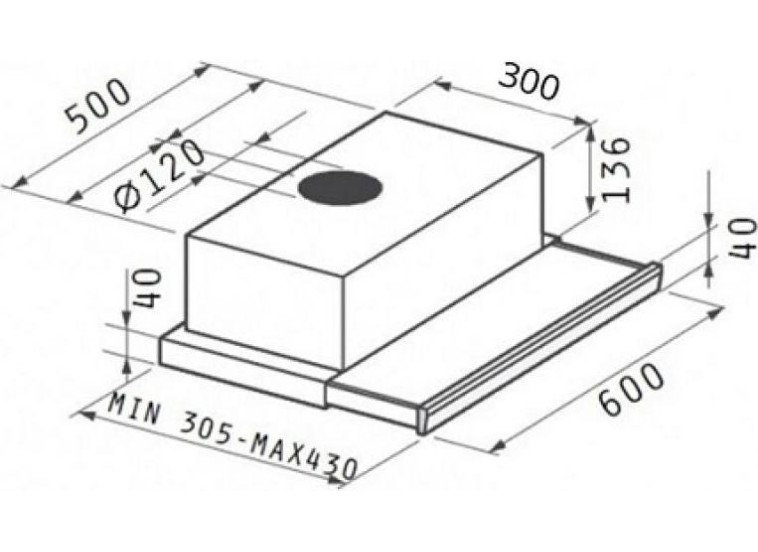 Συρόμενος Απορροφητήρας 60cm Inox, 7012MT, 065006902, Maidtec Συρόμενος Απορροφητήρας 60cm Inox, 7012MT, 065006902, Maidtec