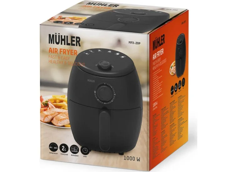 Φριτέζα Αέρος με Αποσπώμενο Κάδο, MFX-20P 2lt, Muhler | All4home Φριτέζα Αέρος με Αποσπώμενο Κάδο, MFX-20P 2lt, Muhler