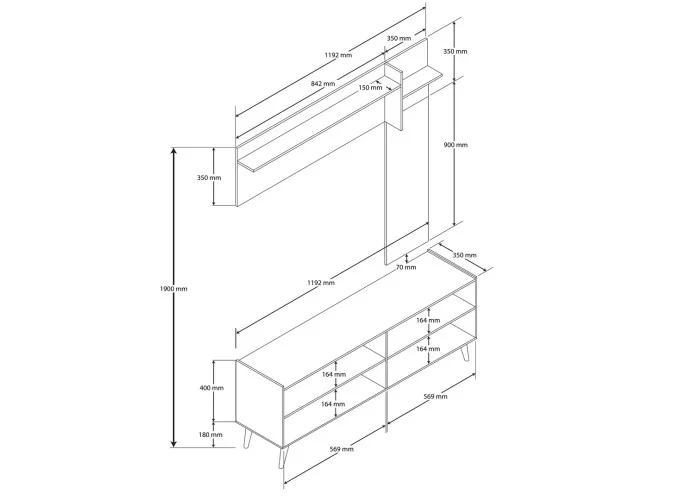 Έπιπλο Εισόδου Theo 5063,119,20x35x58 εκ.,All4home